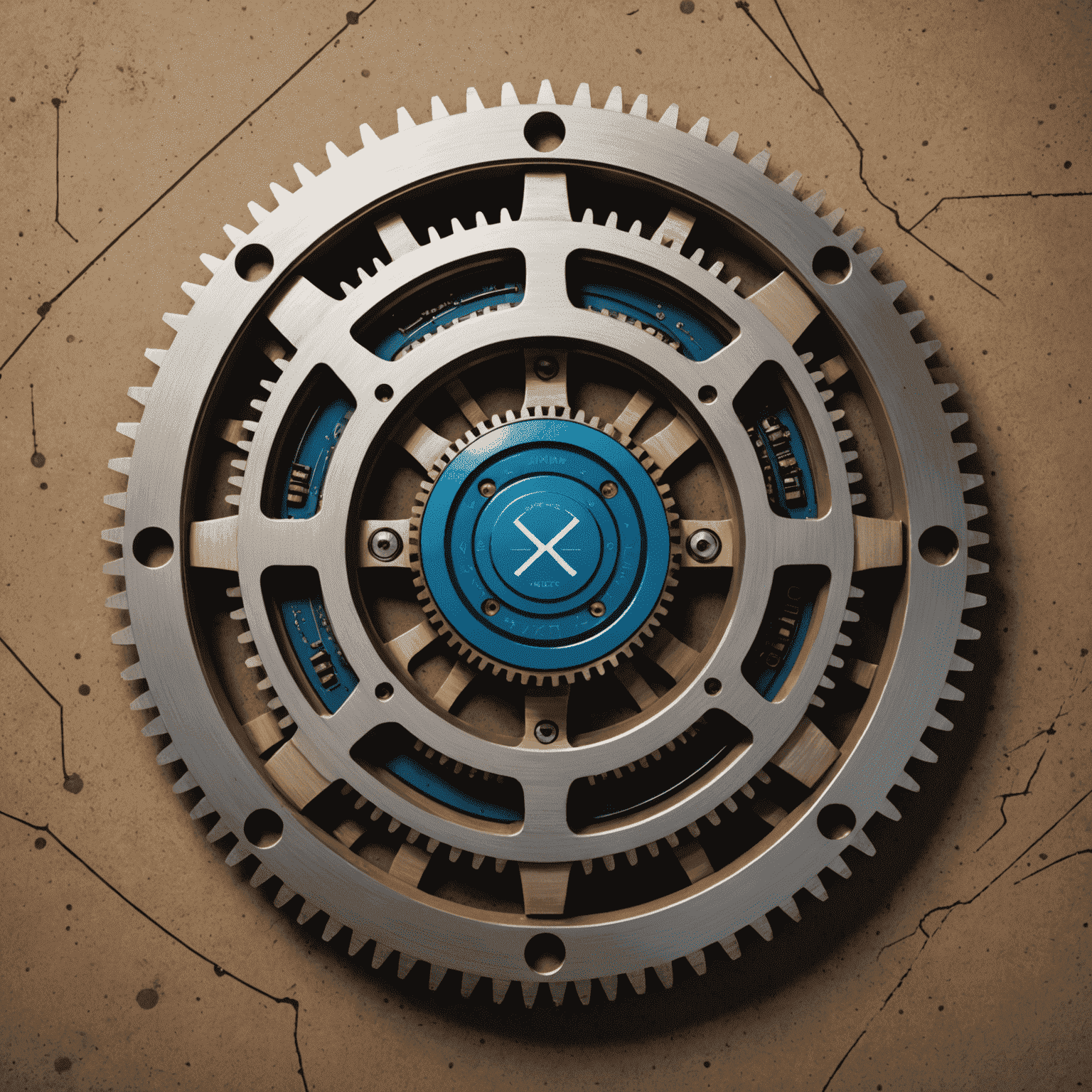Machinex logo - Industrial gear with embedded circuit patterns