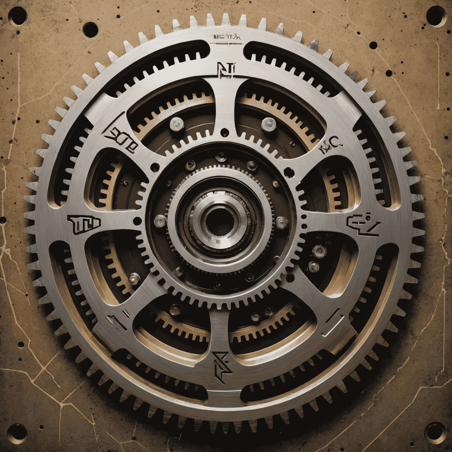 Machinex logo - Industrial gear with embedded circuit patterns