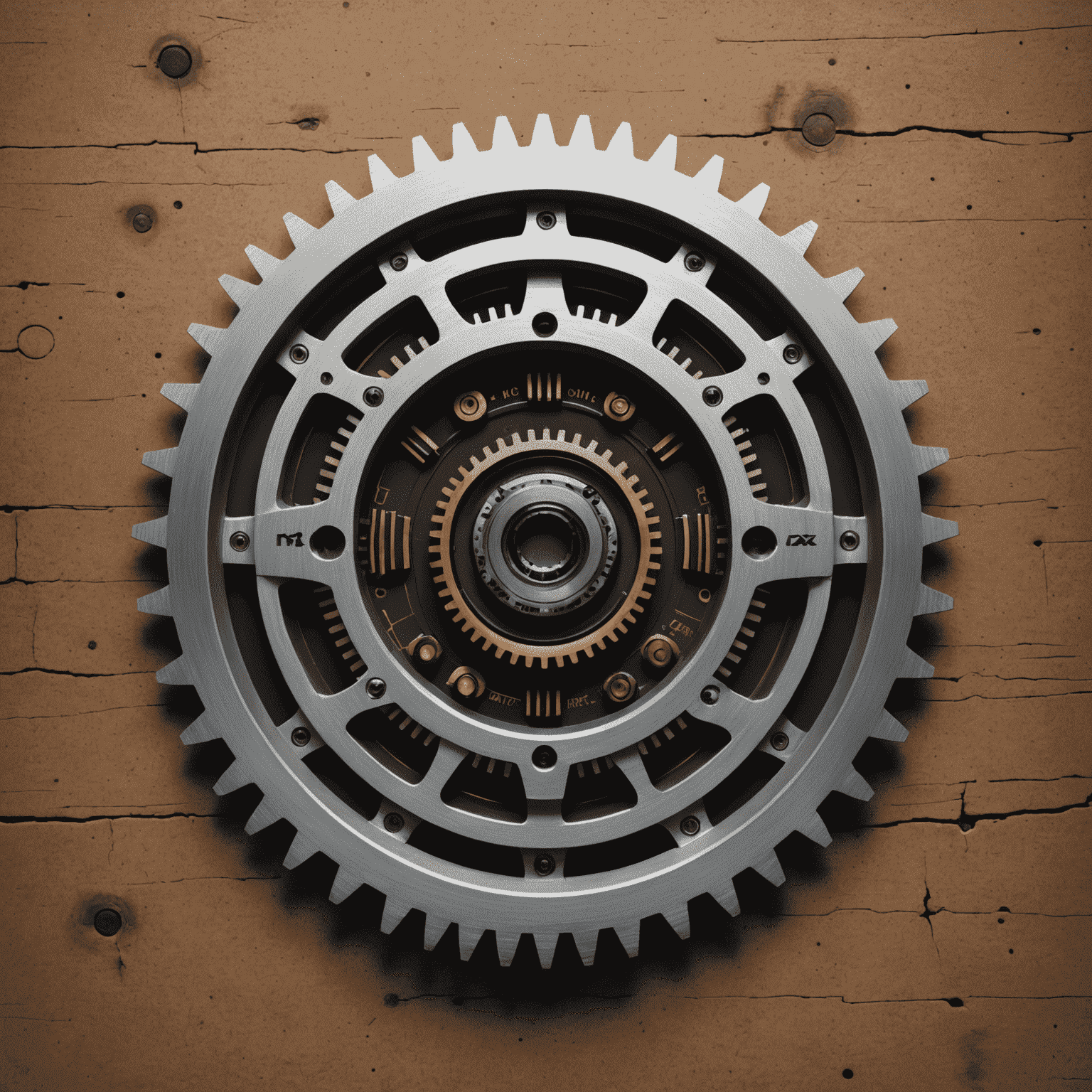 Machinex logo - Industrial gear with embedded circuit patterns
