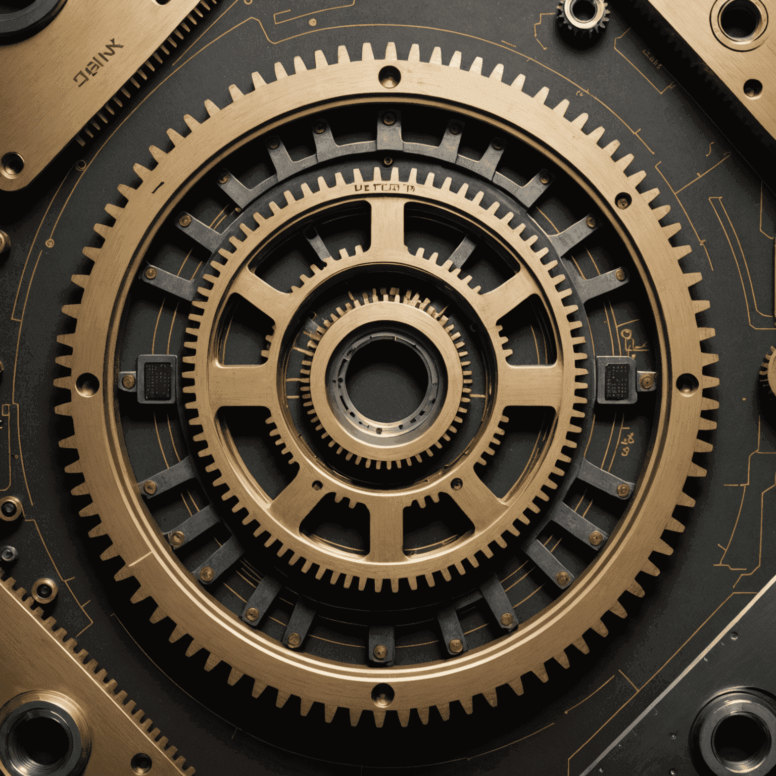 Machinex logo - Industrial gear with embedded circuit patterns